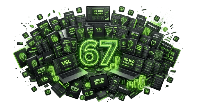 Mockup de 67 Ideias de Produtos Low Ticket para Copiar e Modelar